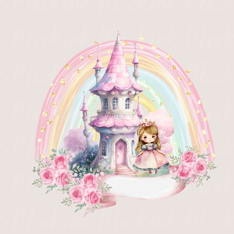 Pretty Pink Rainbow Castle