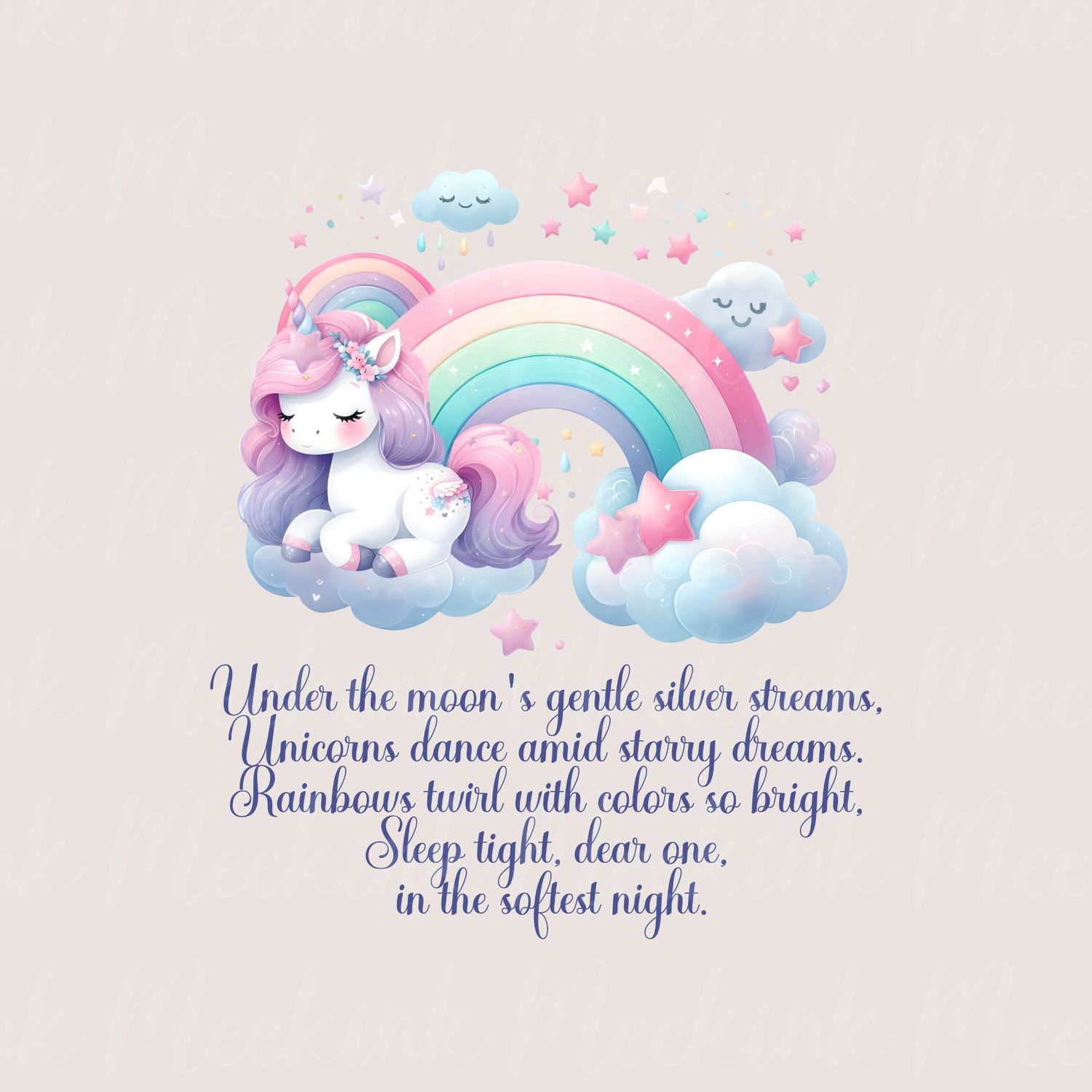 Unicorn Rainbow With Words