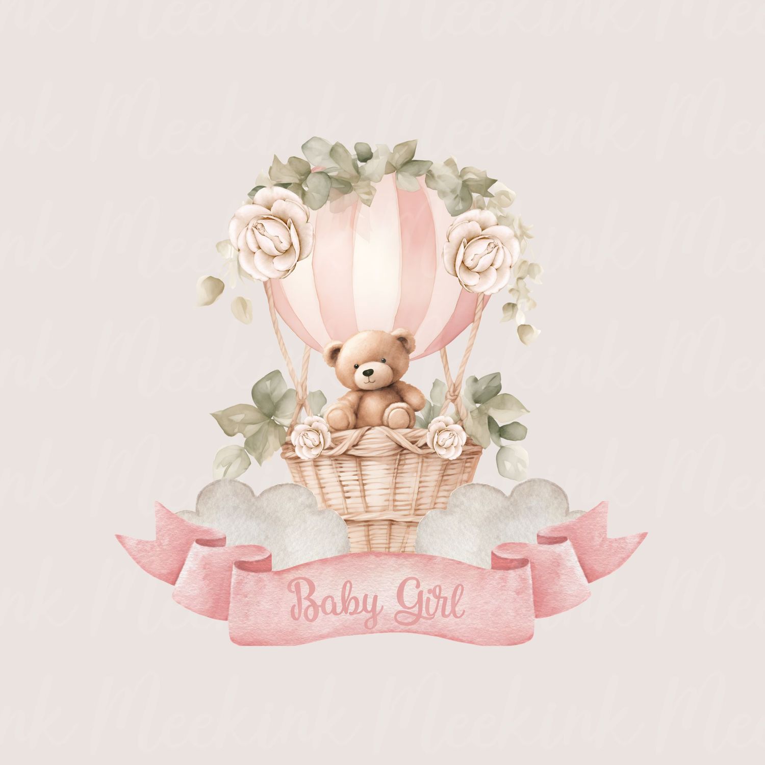 Pink Hot Air Balloon Teddy