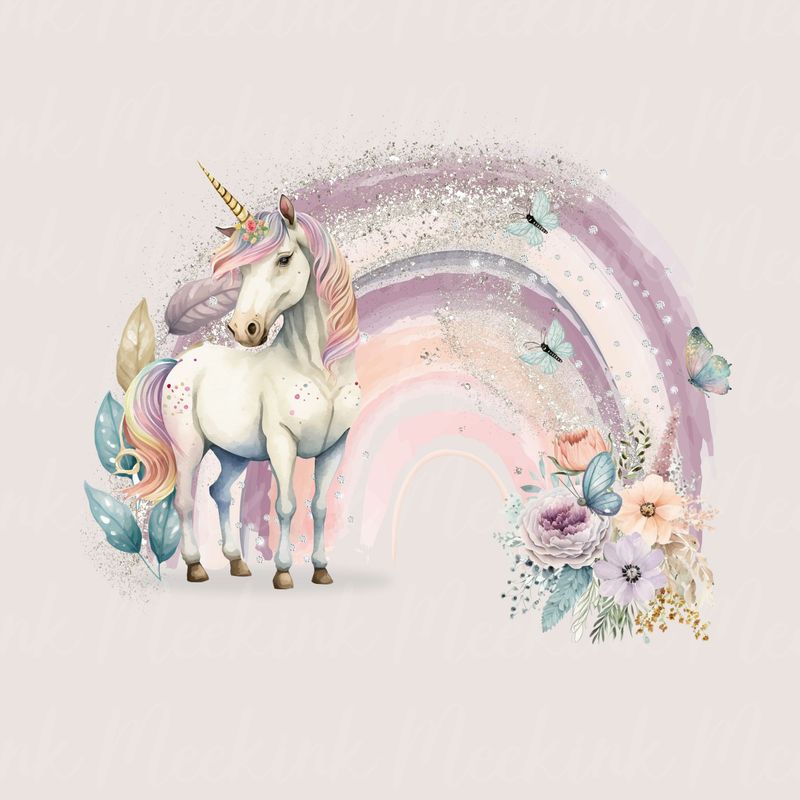 Unicorn Rainbow Floral
