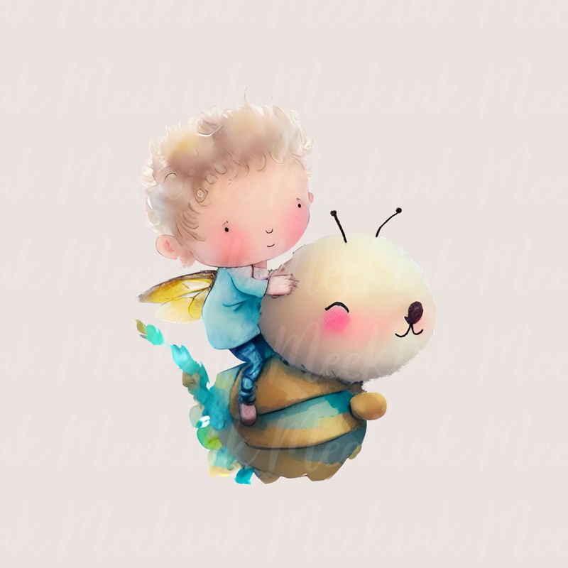 Whimsical Bee With Friend