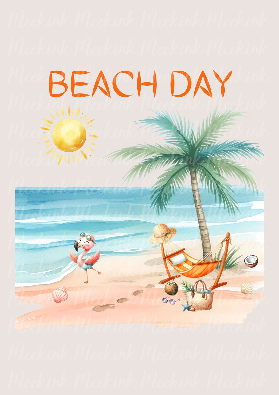 Beach Day 3 DTF Decal