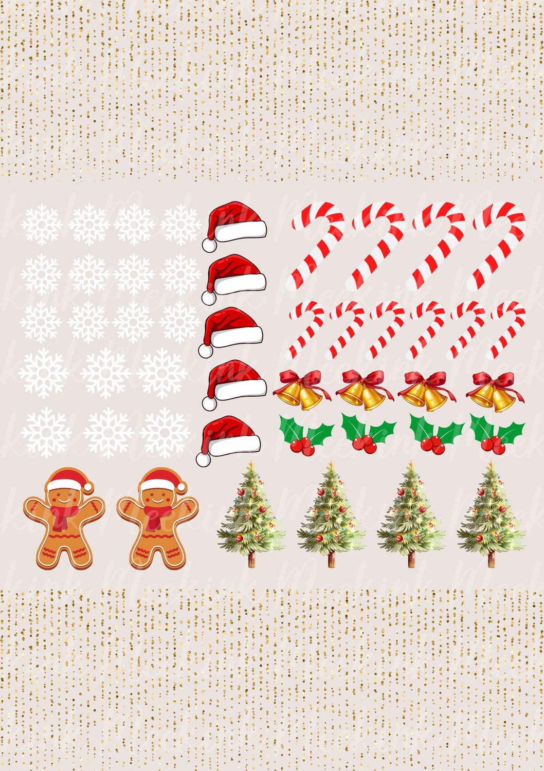 Christmas Elements A4 Sheet