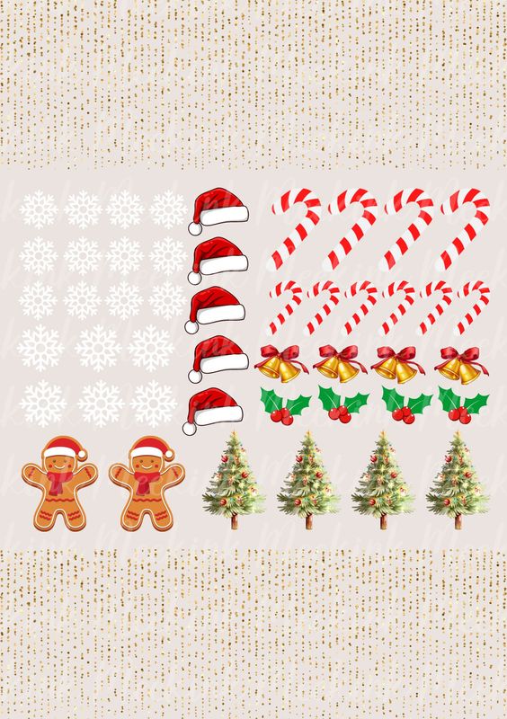 Christmas Elements A4 Sheet