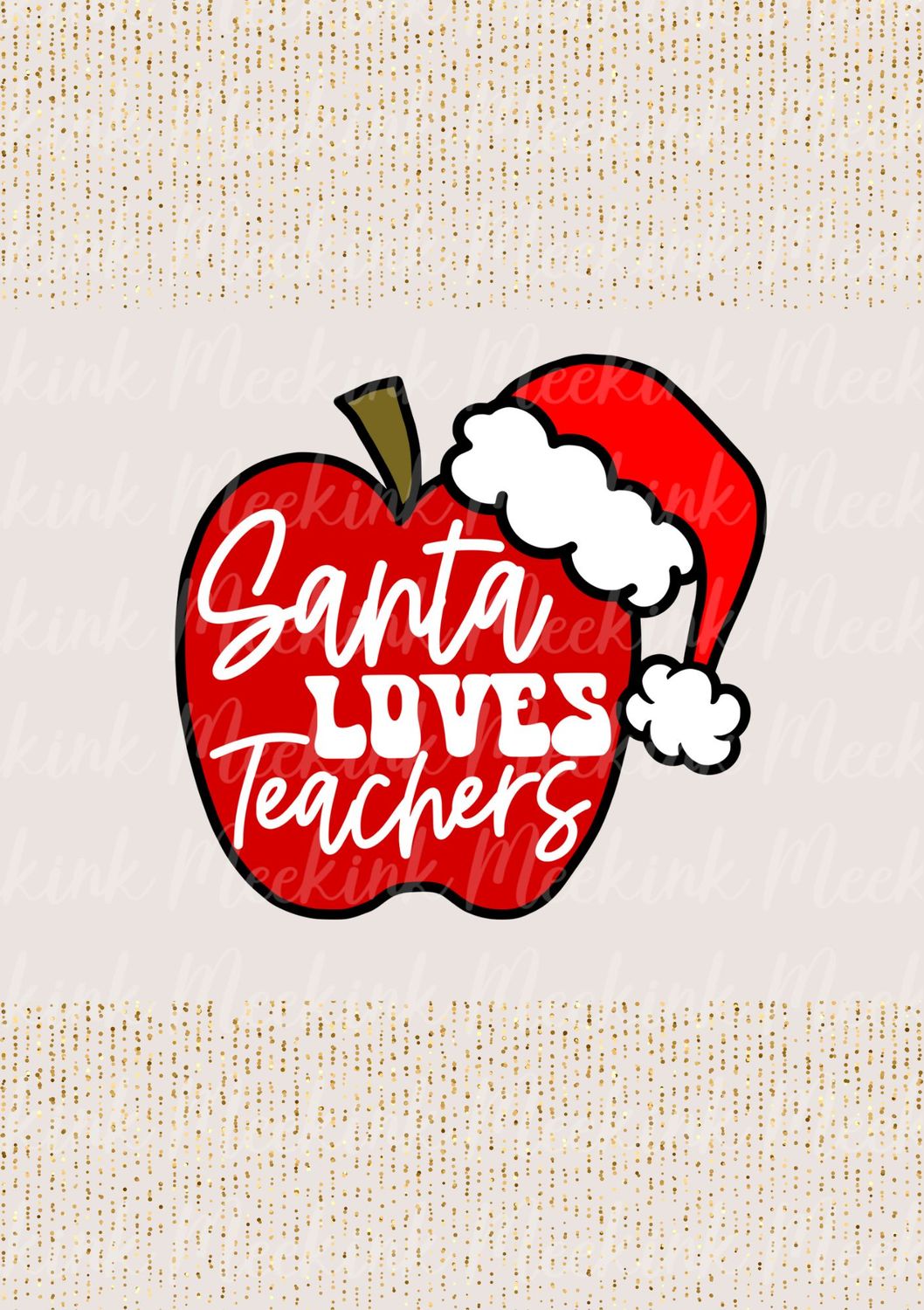 Christmas Teacher Apple Decal