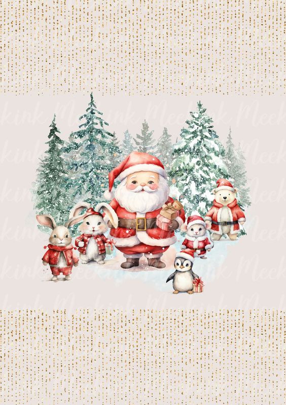 Santa &amp; Friends Decal
