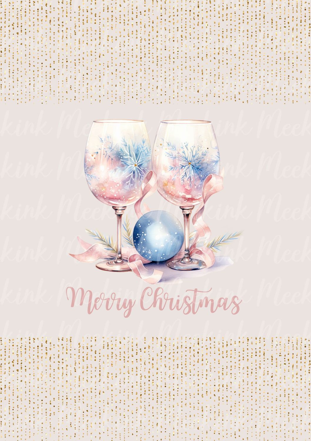 Merry Christmas Wine Decal