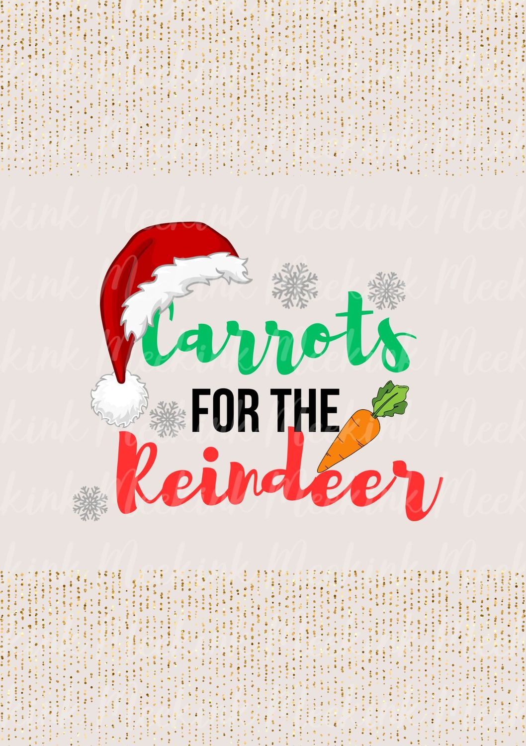 Carrots For The Reindeer Decal