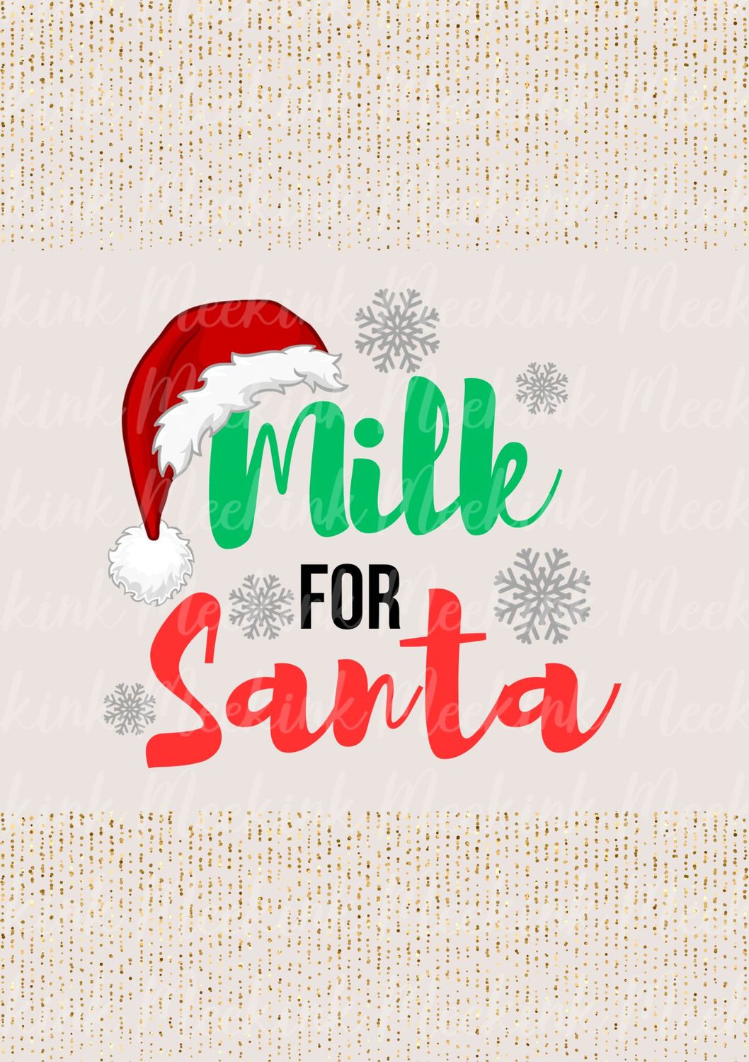 Milk For Santa Decal