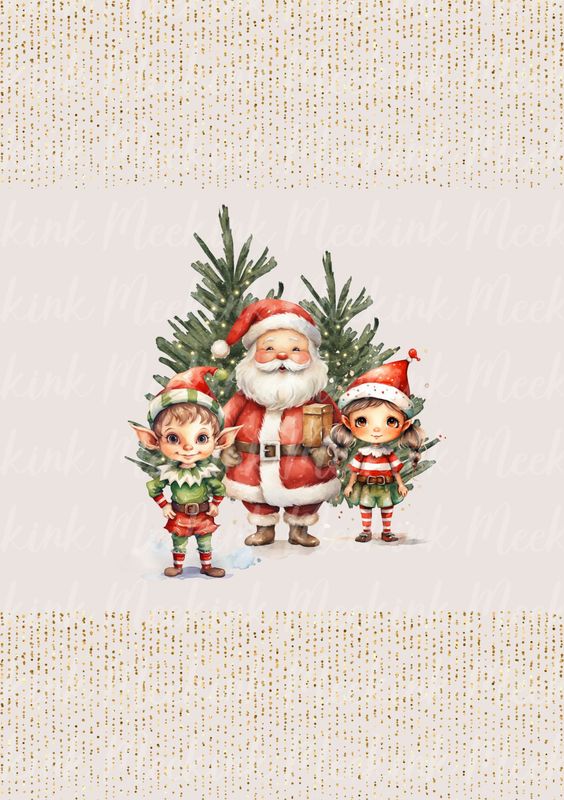 Santa &amp; Elves Decal