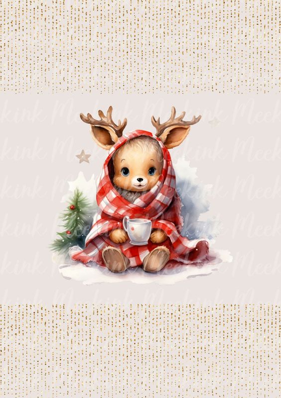 Cosy Reindeer Decal