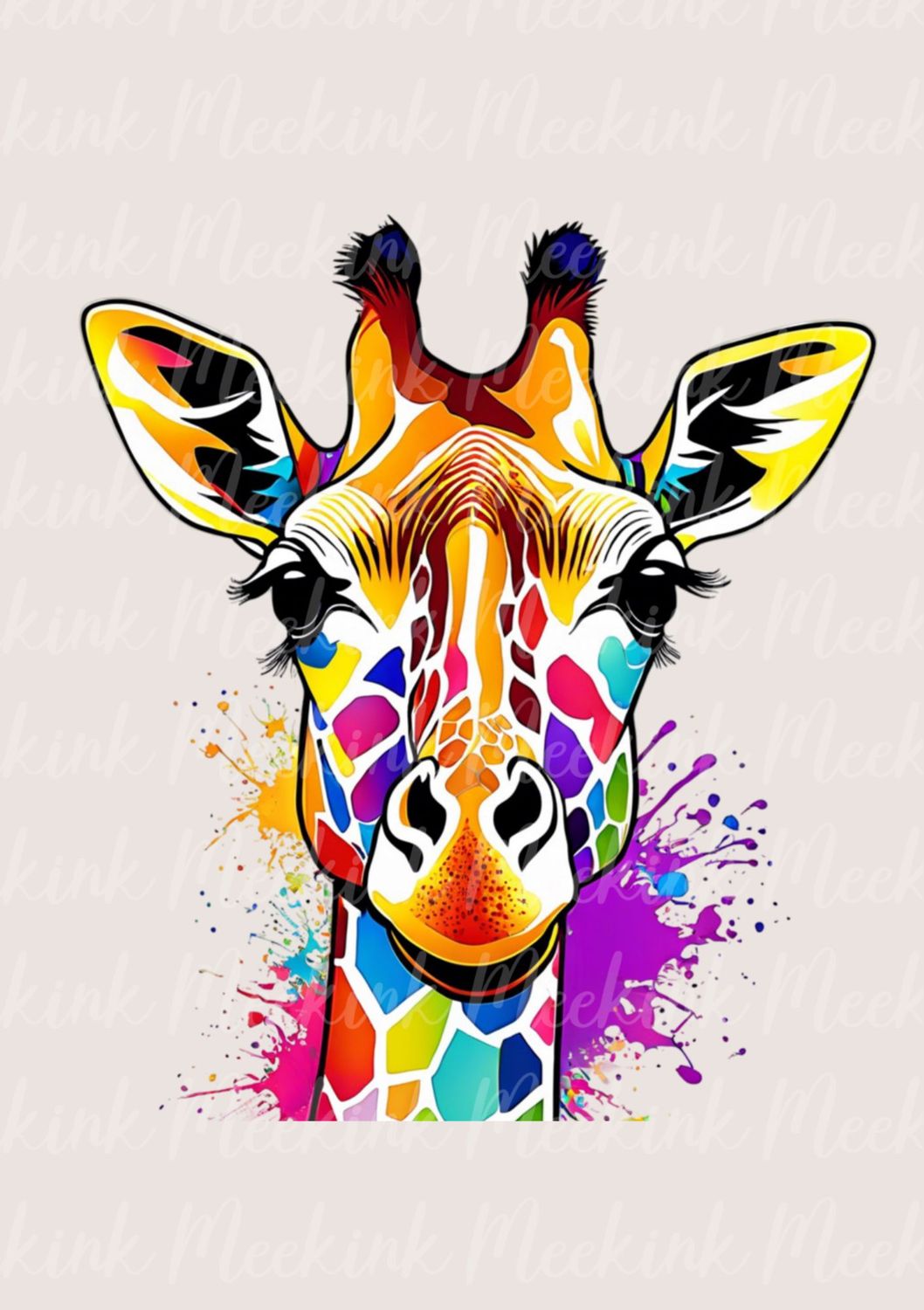 Colour Splash Giraffe