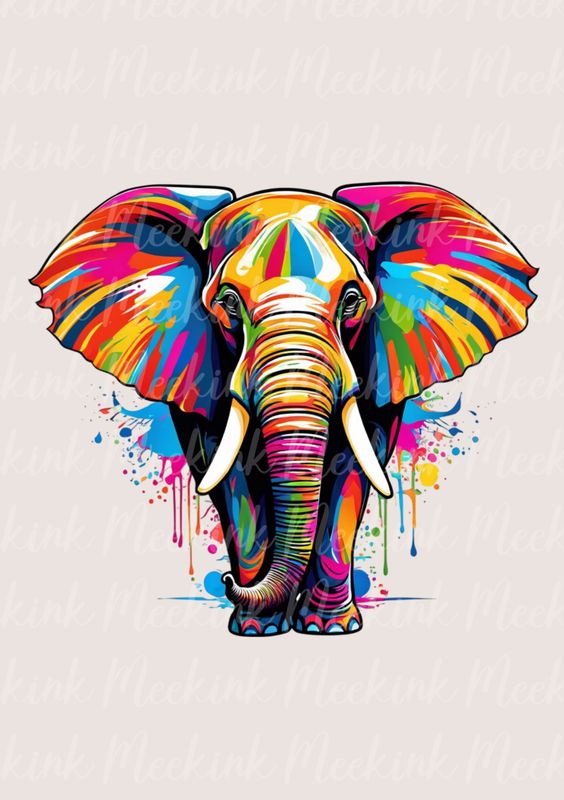 Colour Splash Elephant