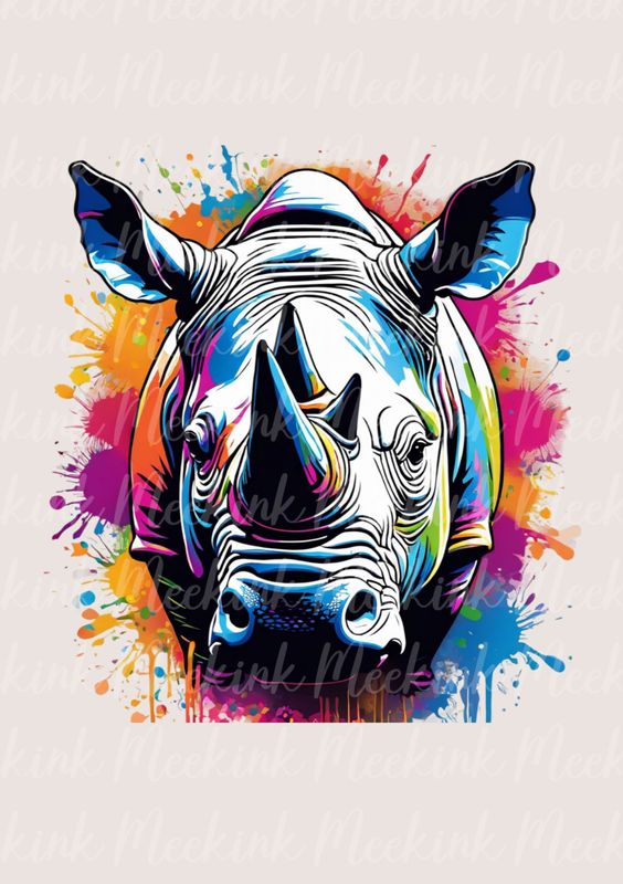 Colour Splash Rhino