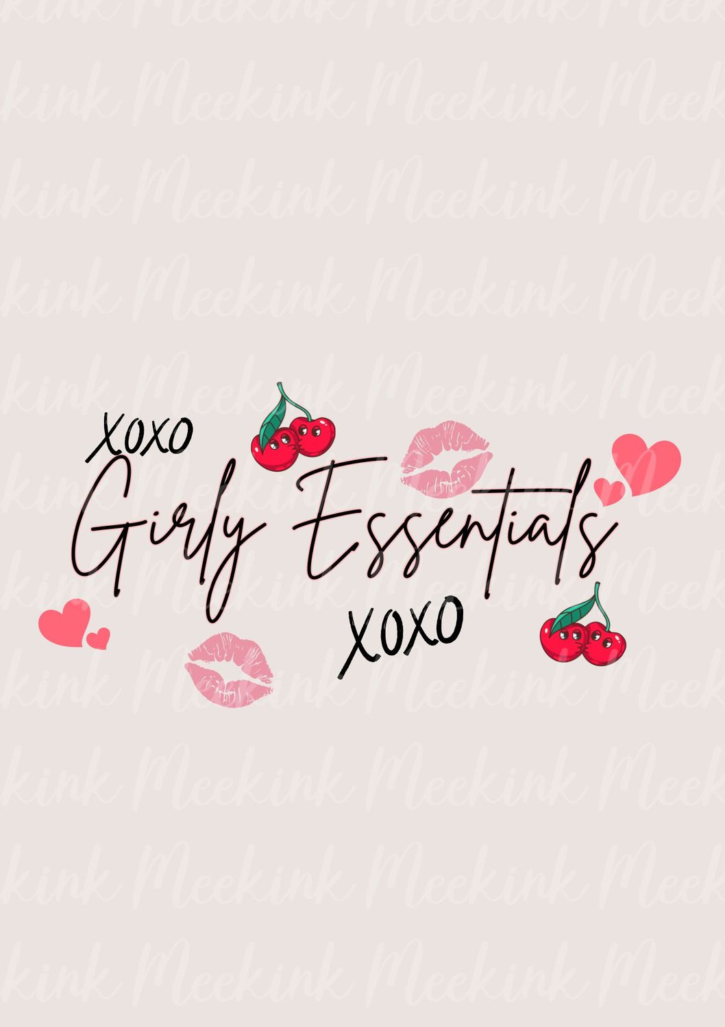 Girly Essentials Cherry DTF Decal