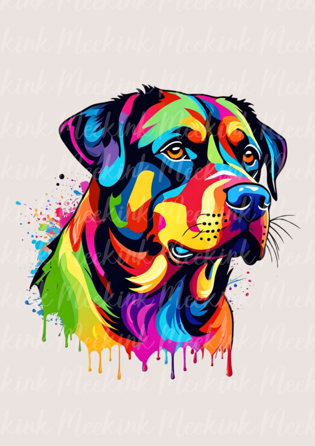 Colour Splash Rottweiler