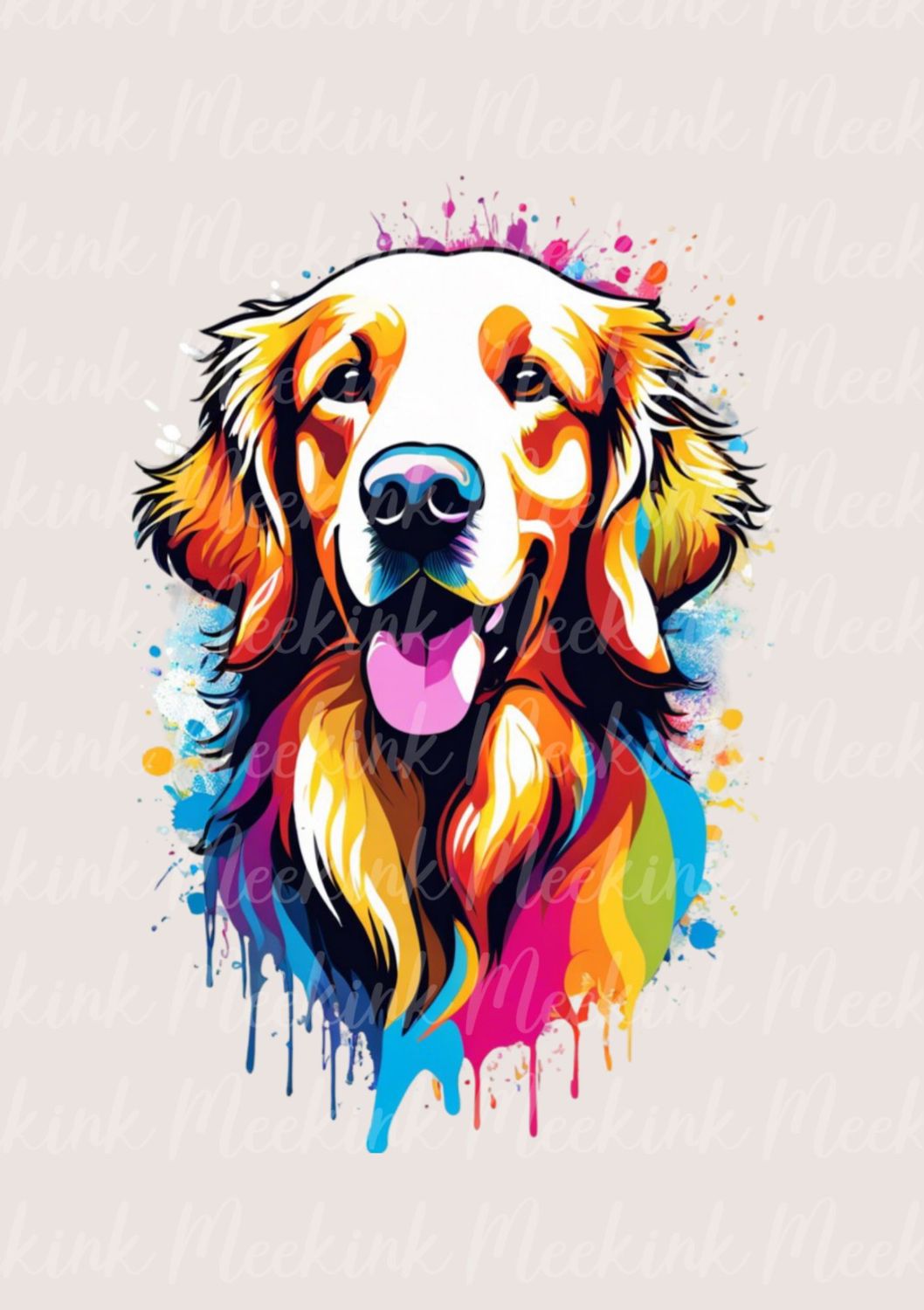 Colour Splash Golden Retriever