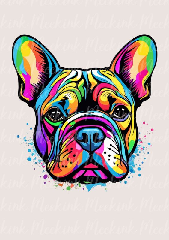 Colour Splash French Bull Dog