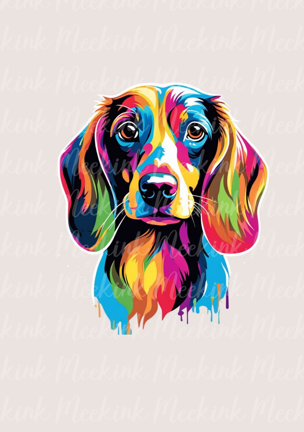 Colour Splash Sausage Dog