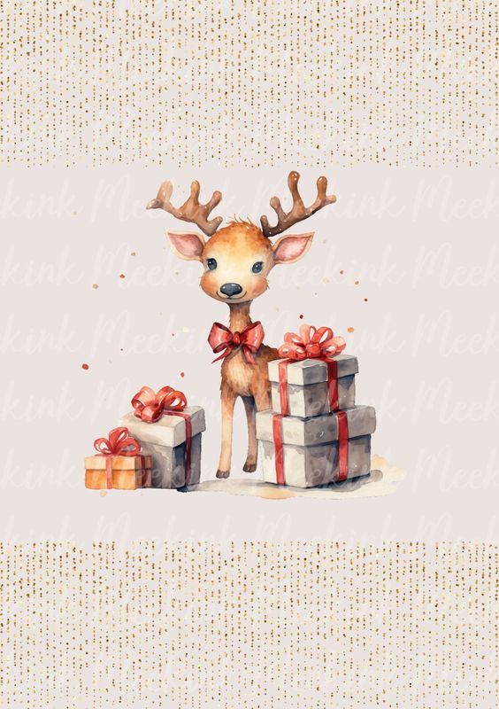 Reindeer Gifts Decal