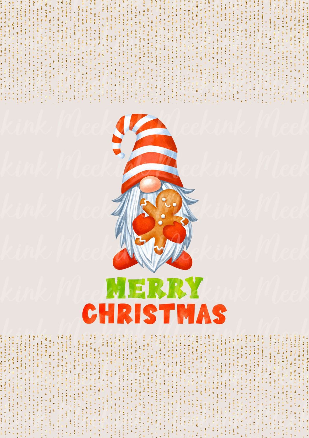 Merry Christmas Gnome Decal