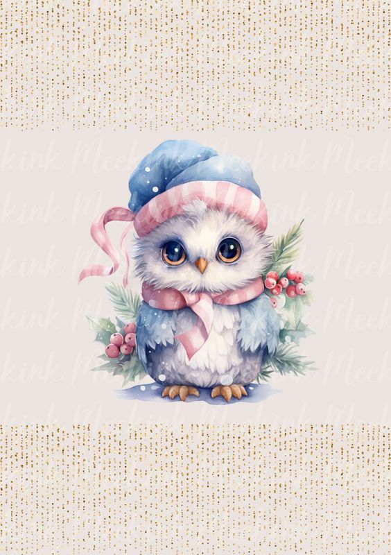 Christmas Owl Decal