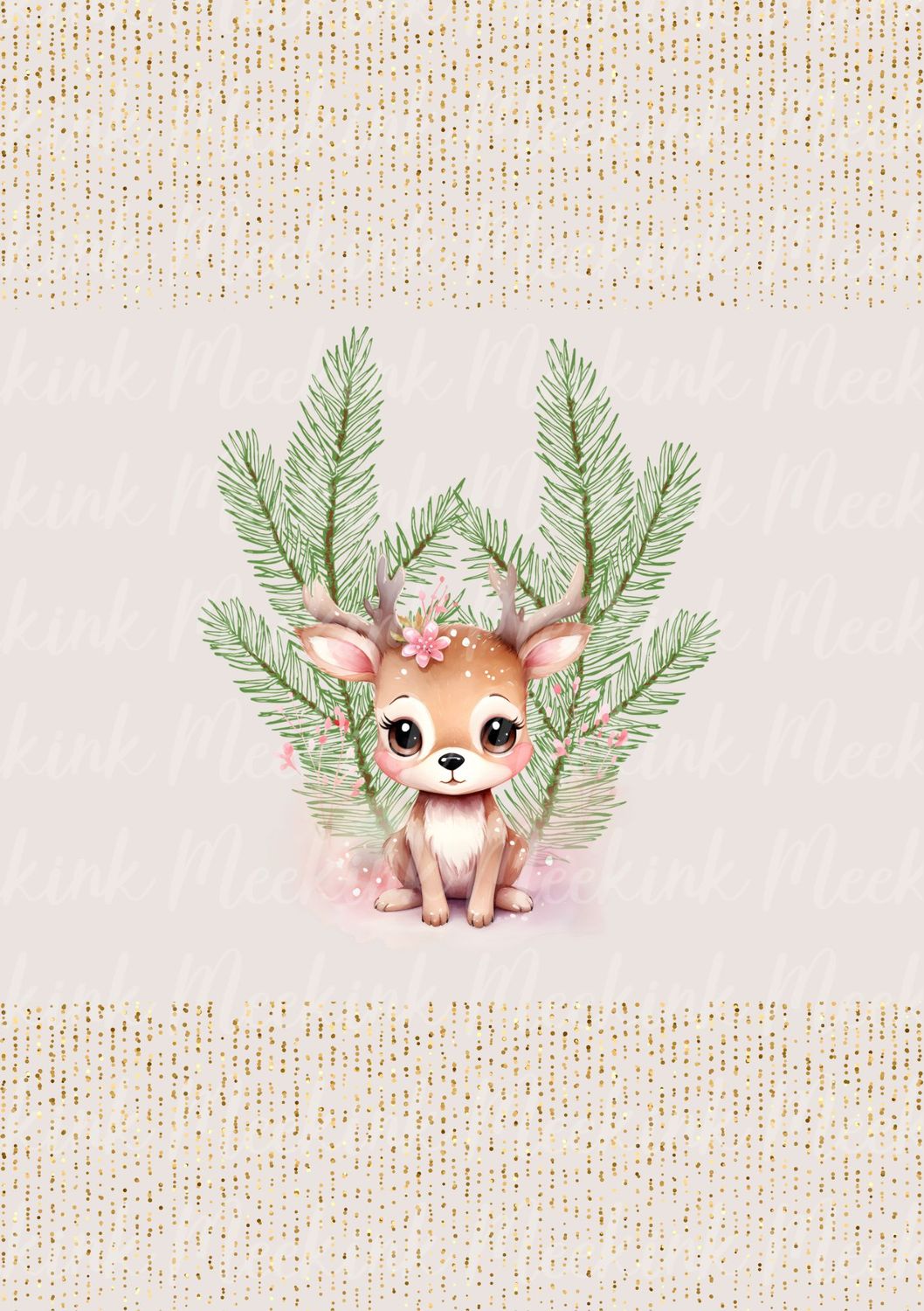 Pink Reindeer Cute Decal