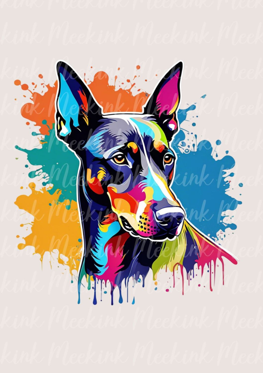 Colour Splash Doberman 1