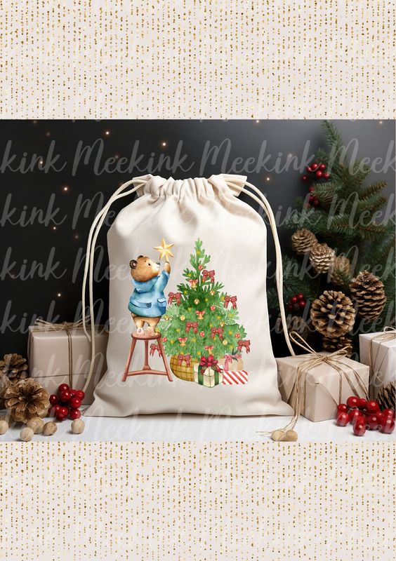 Bear Tree Star Tree Decal