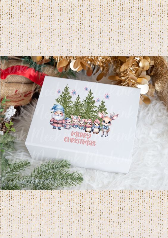 Pink &amp; Blue Christmas Friends Decal