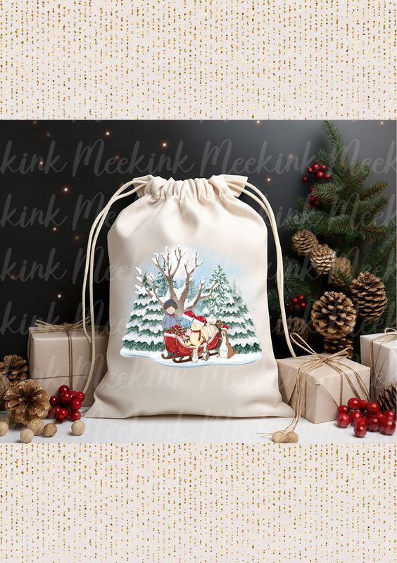 Bear Sleigh Decal