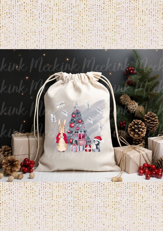 Grey Bunny Tree Decal
