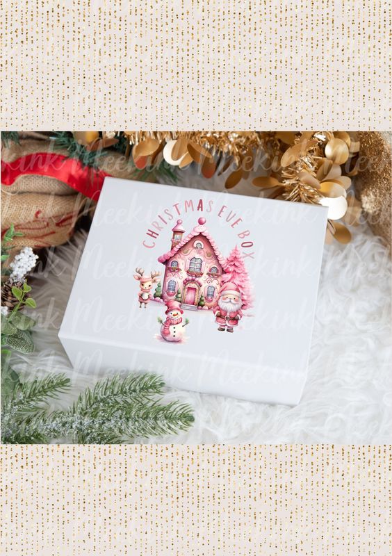 Pink Christmas Friends Decal