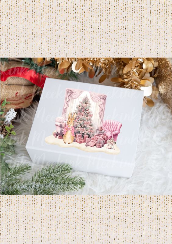 Pink Christmas Decal