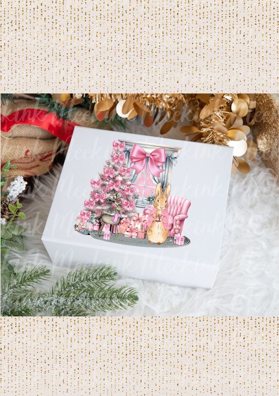 Pink Christmas Tree Decal
