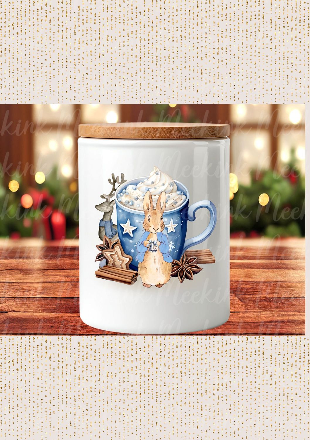 Blue Rabbit Cocoa Decal