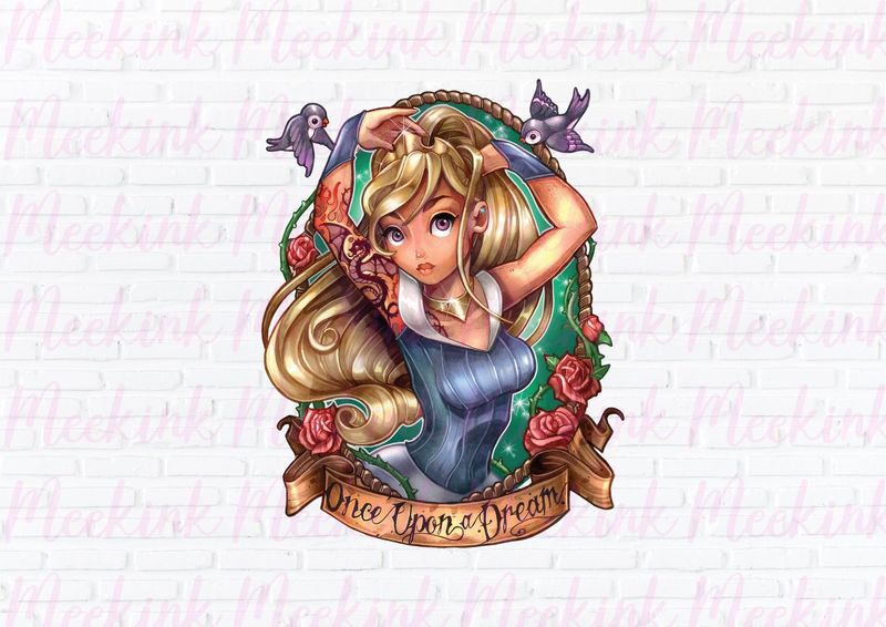 Princess 8 DTF Decal