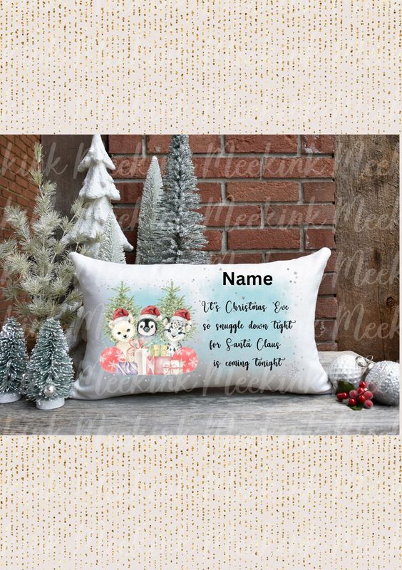 Christmas Eve Pillow Design 2 Decal