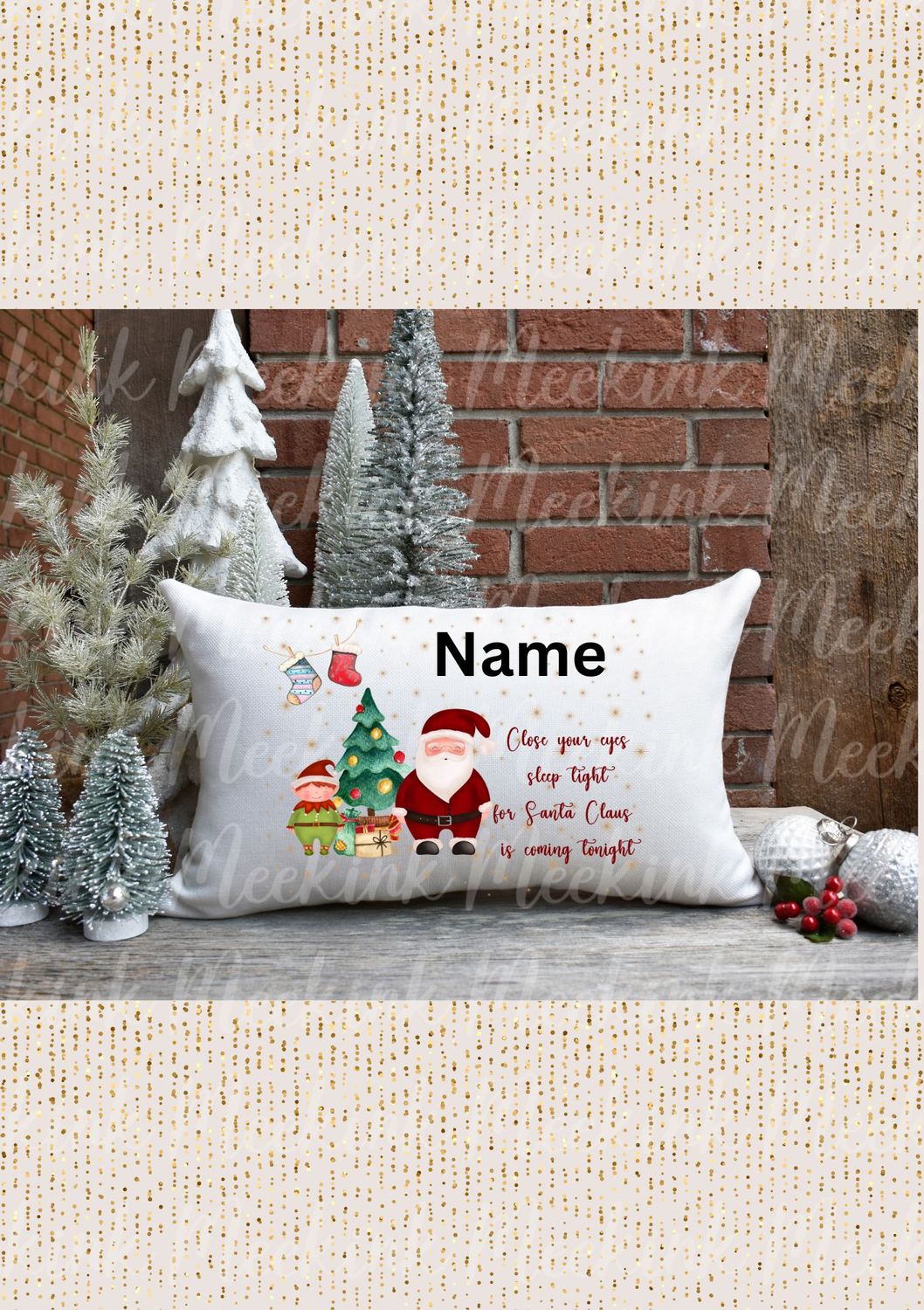 Christmas Eve Pillow Design 1 Decal