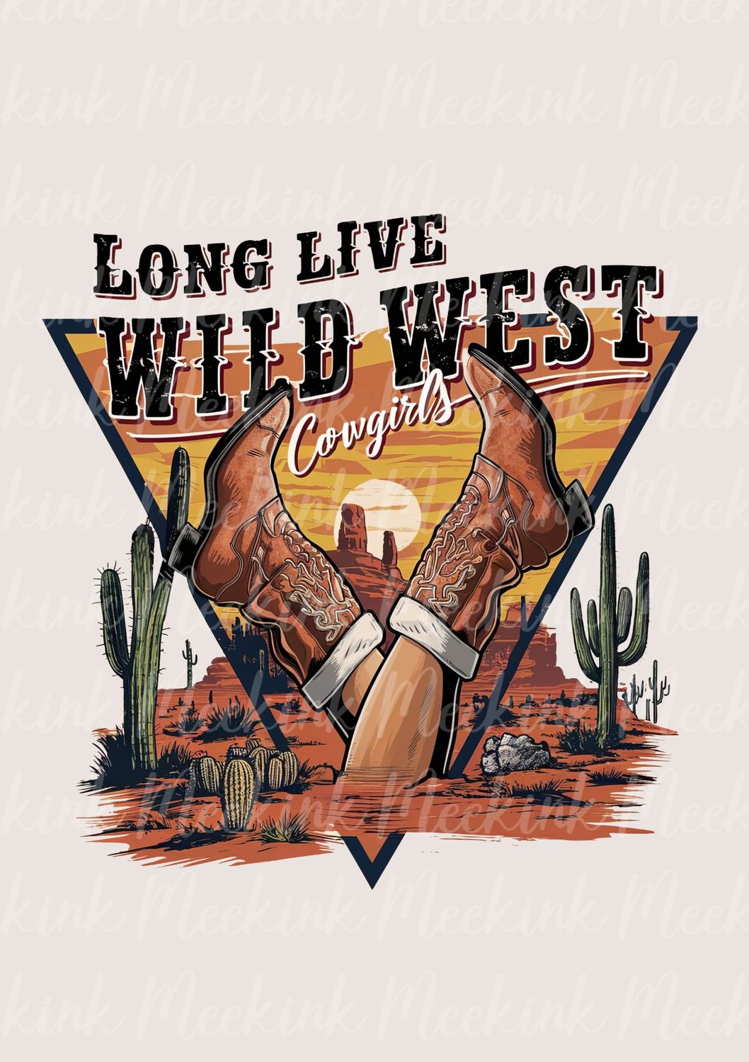 Wild West UVDTF or DTF Decal