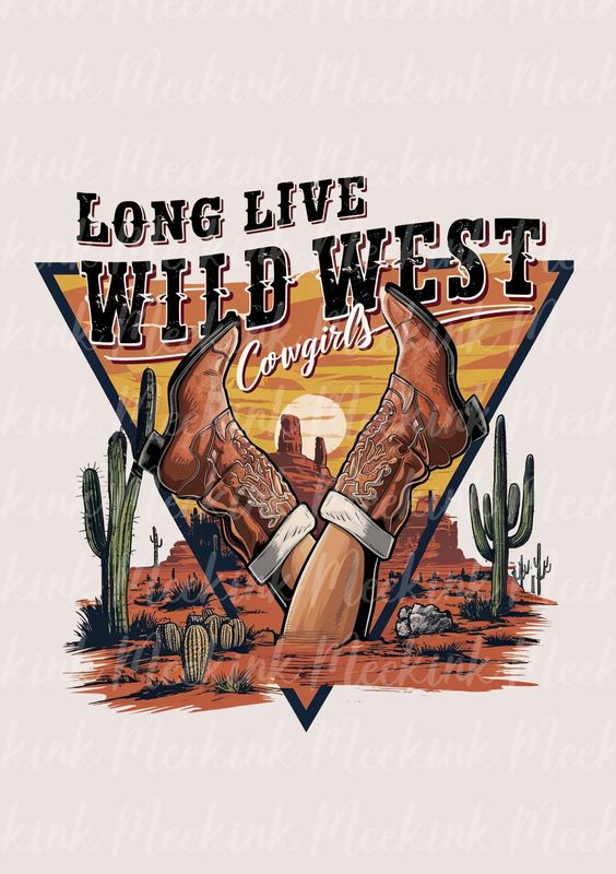 Wild West UVDTF or DTF Decal