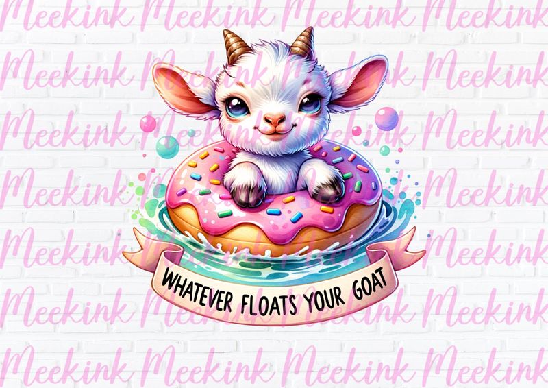 Floats Your Goat UVDTF or DTF Decal