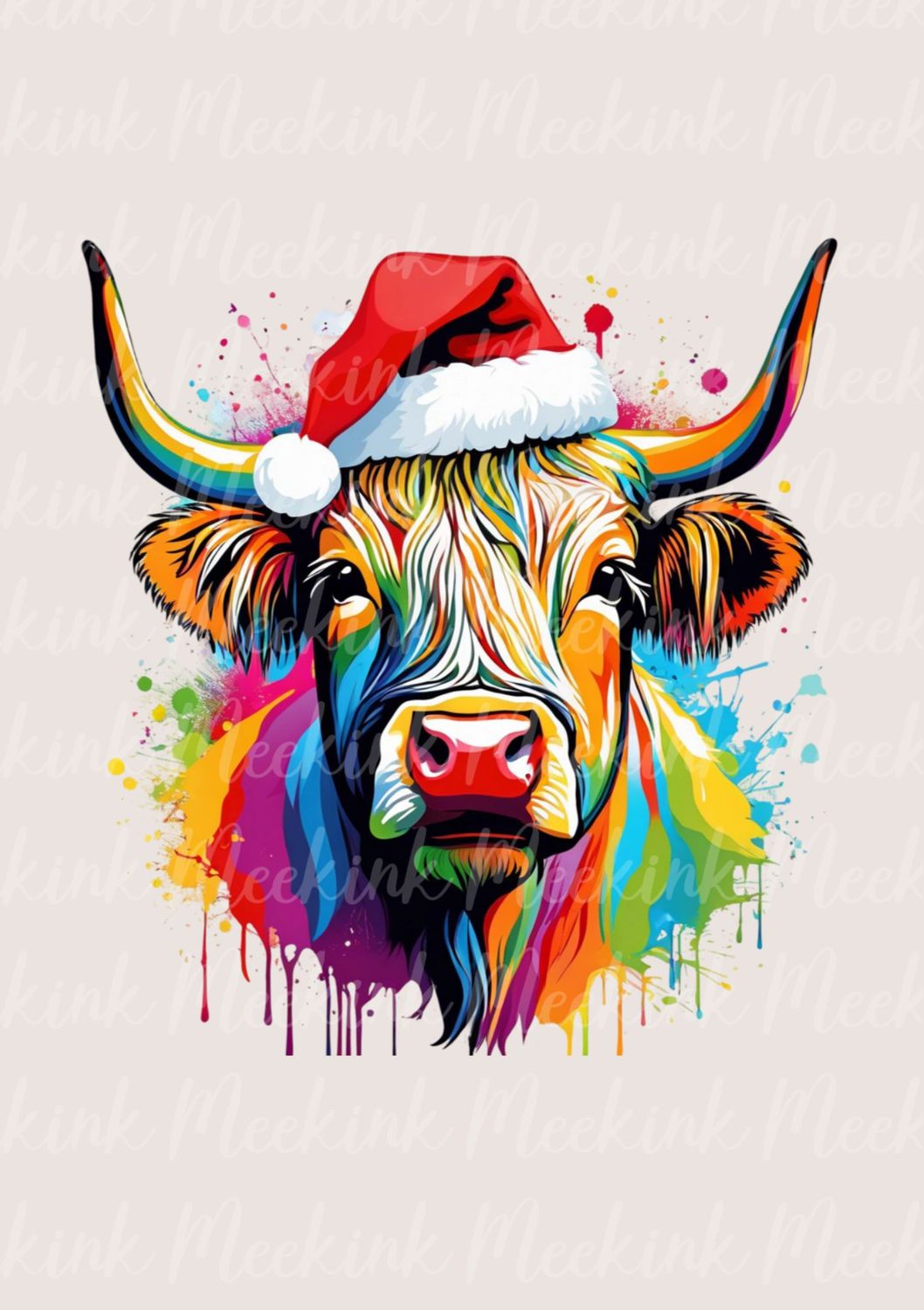 Multi Colour Highland Cow 1