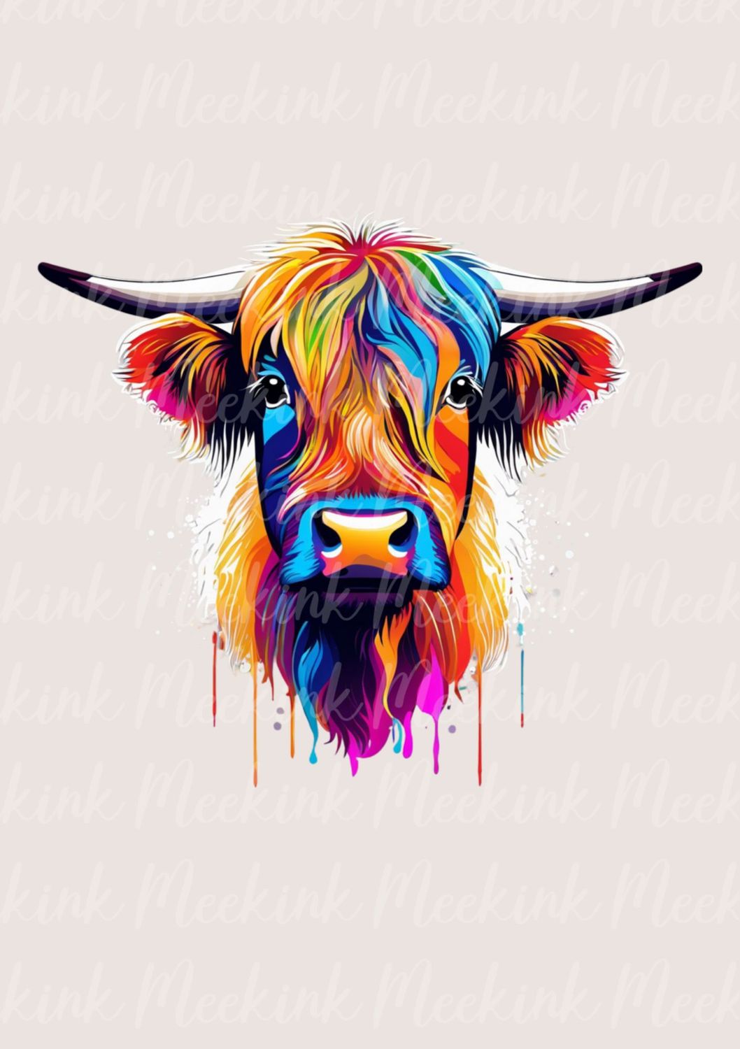 Multi Colour Highland Cow 19