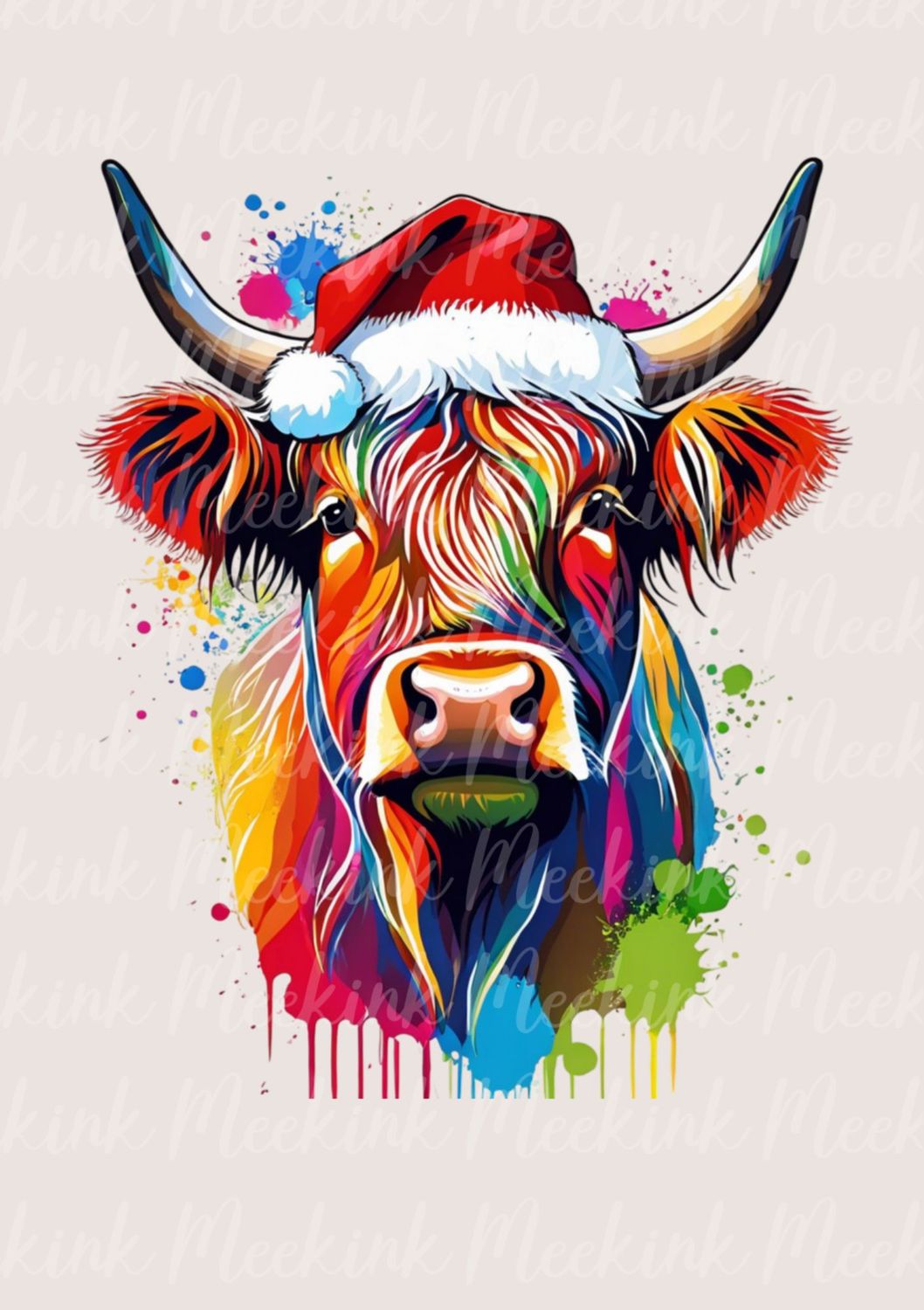 Multi Colour Highland Cow 2
