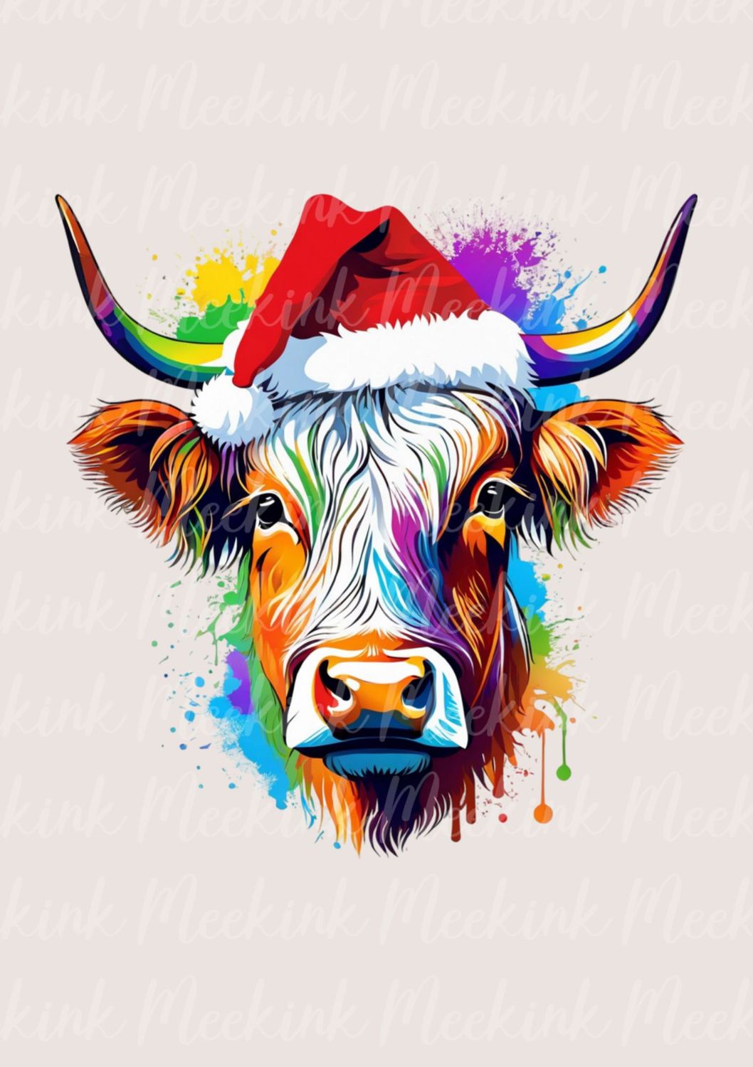 Multi Colour Highland Cow 10