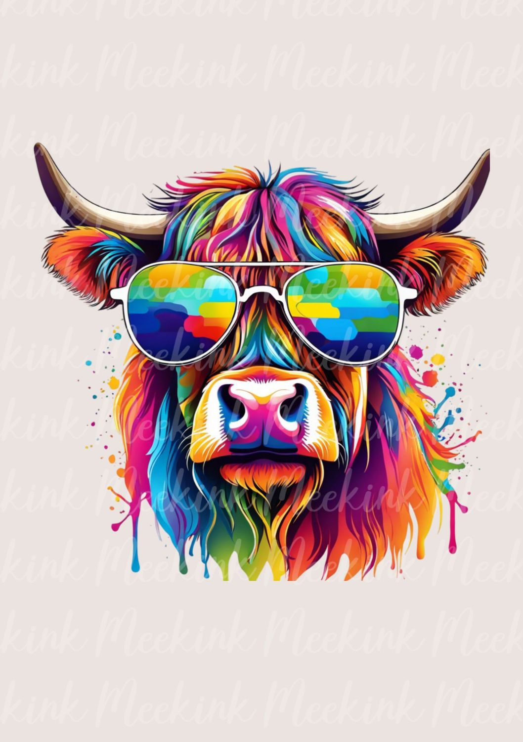 Multi Colour Highland Cow 12