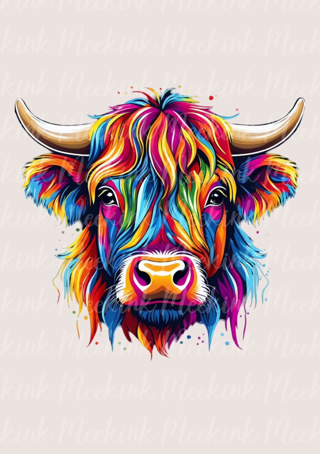 Multi Colour Highland Cow 16