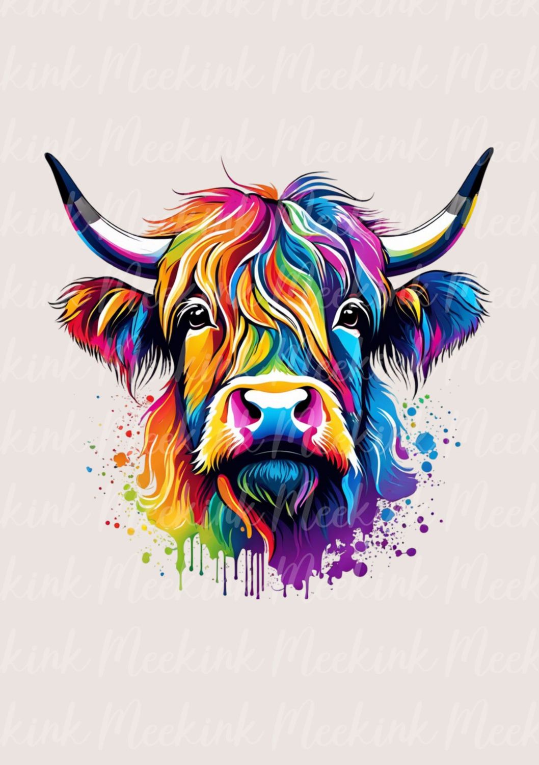 Multi Colour Highland Cow 18