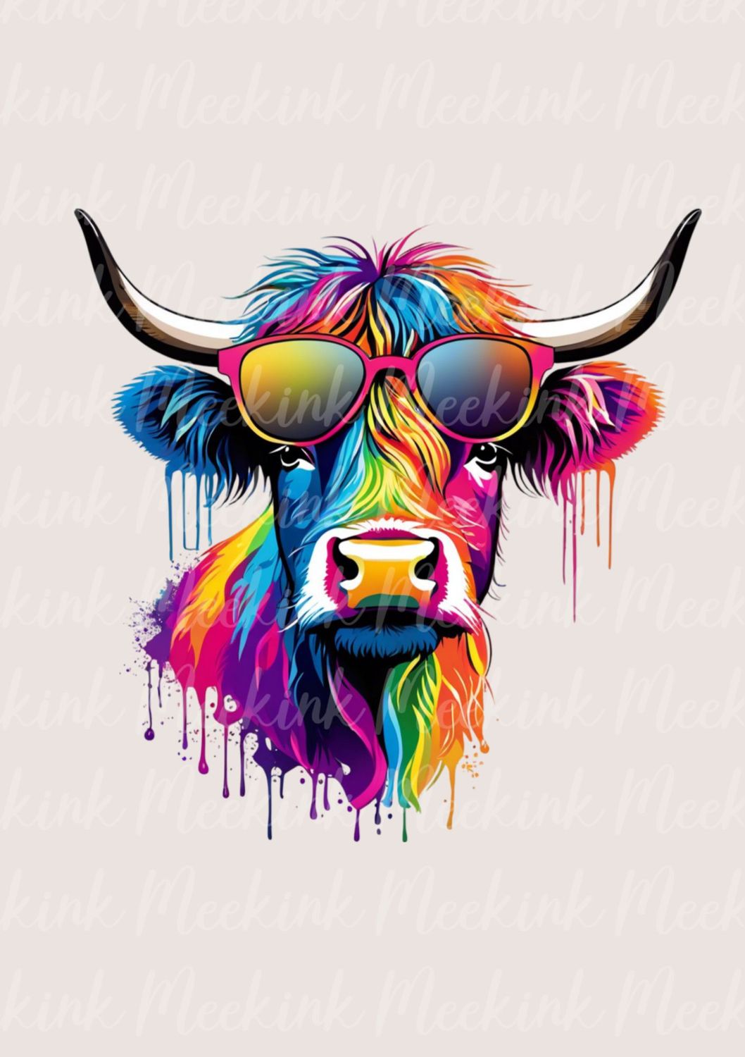 Multi Colour Highland Cow 23